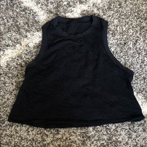Lulu lemon black crop top